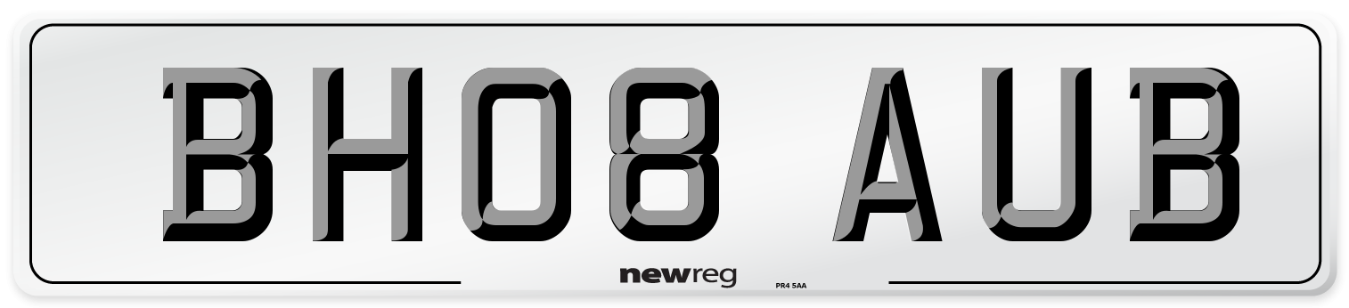 BH08 AUB Number Plate from New Reg